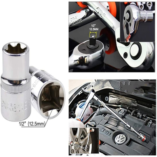 Κασετίνα Καρυδάκια 1/2″-1/4″-3/8″ Σετ 14 Τεμάχια