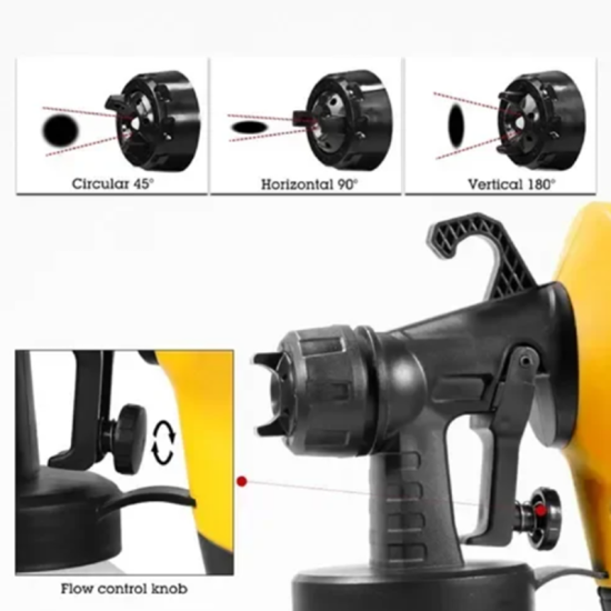 Ηλεκτρικό πιστόλι βαφής 500W – Electric Paint Sprayer Elite κίτρινο