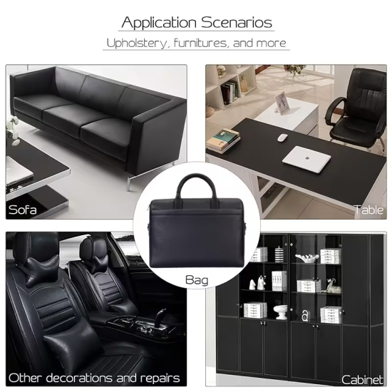 Αυτοκόλλητο Επίθεμα Επισκευής Σουέτ Μαύρου Δέρματος 200x300x0.8mm W18034 Leather Repair Allowance x-wheat