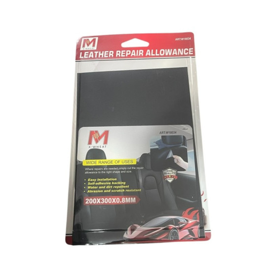 Αυτοκόλλητο Επίθεμα Επισκευής Σουέτ Μαύρου Δέρματος 200x300x0.8mm W18034 Leather Repair Allowance x-wheat