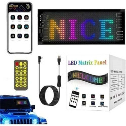 Εύκαμπτη LED Πινακίδα RGB Bluetooth με Κινούμενες Εικόνες και Κείμενο μέσω Εφαρμογής - LED Matrix Panel 7x17.3cm OEM