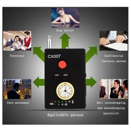 Ανιχνευτής συσκευών παρακολούθησης CX007 – μαύρο