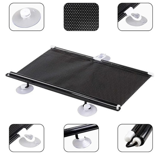 Πτυσσόμενο σκίαστρο αυτοκινήτου 68x125cm HW-0408 Carbon