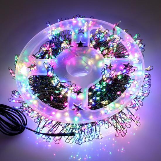 Χριστουγεννιάτικα Λαμπάκια 1000 LED RGB με Τηλεχειριστήριο 30m σε Καρούλι IP44 BX-047 OEM