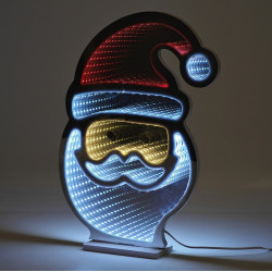 Φωτιζόμενος Διακοσμητικός Άι Βασίλης Καθρέφτης Ρεύματος 29εκ.