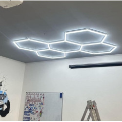 Εξαγωνικός Φωτισμός Γκαράζ Οροφής με Κυψελοειδή LED 24τμχ. x 44 εκ. για 5 Κυψέλες 6500Κ ZJD-004