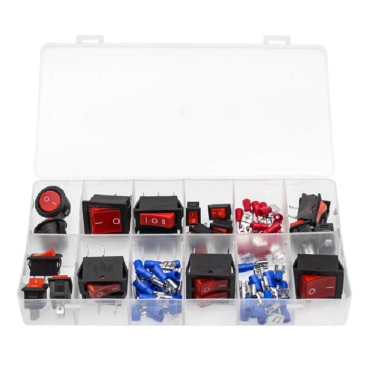 Σετ Διακόπτες Τύπου Rocker και Ακροδέκτες σε Κασετίνα 78 Τεμαχίων OEM