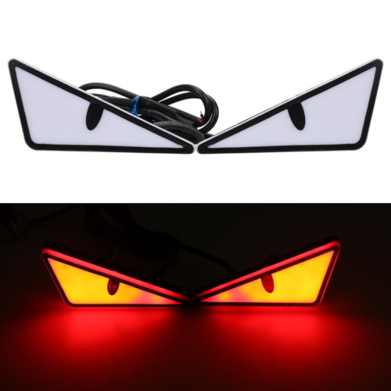 Φώτα LED Φλας Devil Eyes Μοτοσικλέτας Κόκκινο 2 τμχ