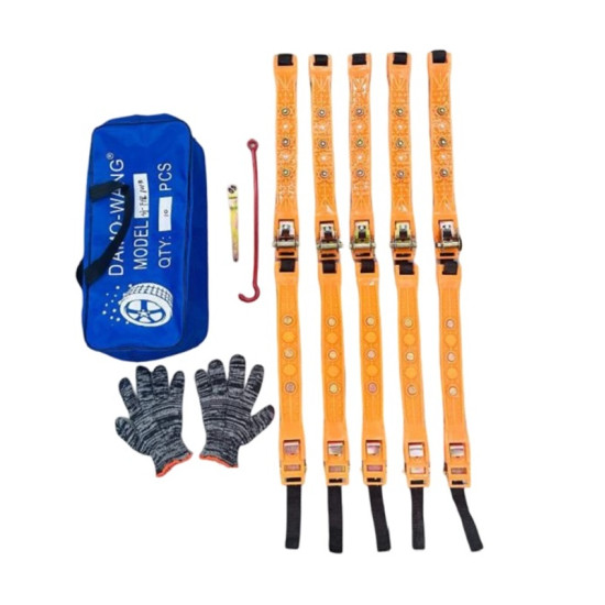 Σετ Αντιολισθητικές Πλαστικές Αλυσίδες Τροχών Χιονιού και Πάγου 10 Τεμάχια σε Βαλιτσάκι JN-3047-113