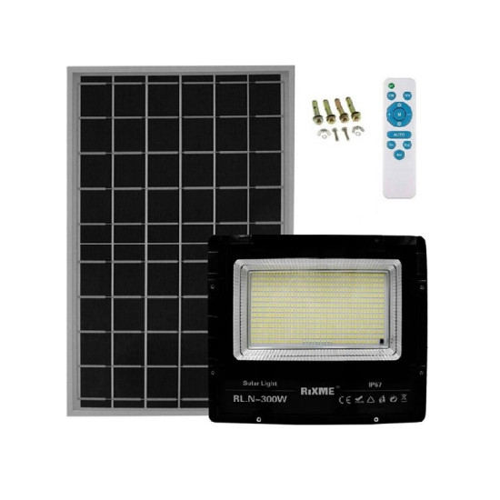 Ηλιακος Προβολεας LED RiXME 300W IP67 με Τηλεχειριστηριο Ηλιακος Προβολεας LED RiXME 300W IP67 με Τηλεχειριστηριο