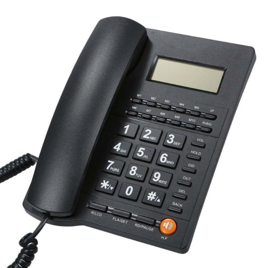 Ενσύρματο τηλέφωνο γραφείου L019-3 μαύρο Ενσύρματο τηλέφωνο γραφείου L019-3 μαύρο