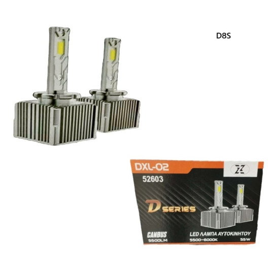 Λάμπες LED D8S kit canbus D Series 12V 2x55W – ΟΕΜ