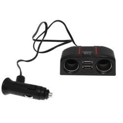 Φορτιστής Αυτοκινήτου με 2 Υποδοχές Αναπτήρα και 2 Θύρες CD-134