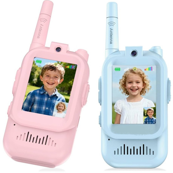 Παιδικά walkie talkie με οθόνη & κάμερα επαναφορτιζόμενα 2τμχ