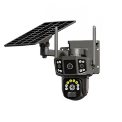 Ηλιακή ασύρματη κάμερα ασφαλείας με WiFi και αμφίδρομη επικοινωνία V380 – μαύρο