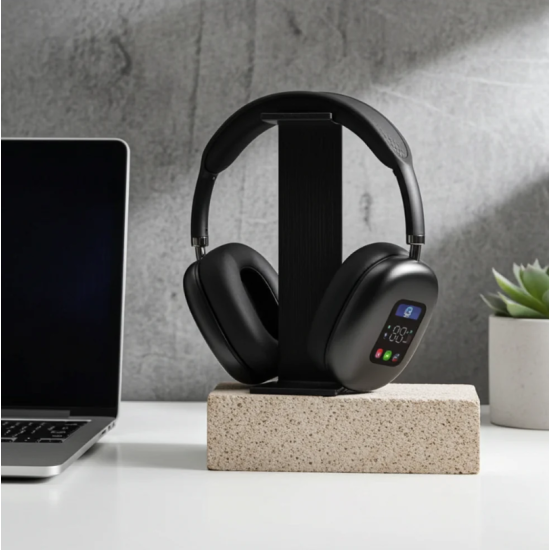 Ασύρματα Ακουστικά On-Ear Bluetooth Με Ψηφιακή Οθόνη AKZ Max700