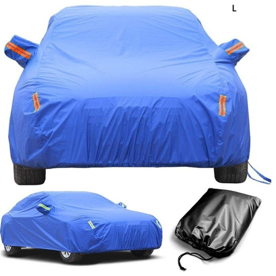 Αδιάβροχη Κουκούλα Αυτοκινήτου Anti UV με Ανακλαστικές Ταινίες, Λάστιχο και Φερμουάρ Large 480x175x120cm CD-131