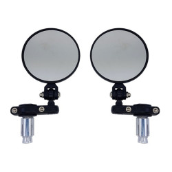 Σετ μεταλικοί στρόγγυλοι καθρέφτες οπισθοπορείας μοτοσικλέτας αντίβαρο HW-0389
