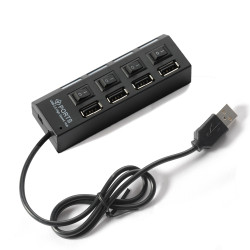 USB Hub 2.0 4 Θέσεων με διακόπτες ON/OFF ΟΕΜ