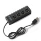 USB Hub 2.0 4 Θέσεων με διακόπτες ON/OFF ΟΕΜ