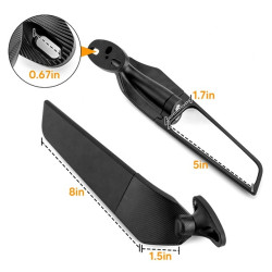 Σετ μεταλικοί περιστρεφόμενοι καθρέφτες οπισθοπορείας μοτοσικλέτας HW-0384