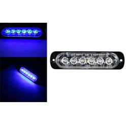 Φανάρι LED μπλε 6 SMD 12V/24V με 18 λειτουργίες IP66 OEM
