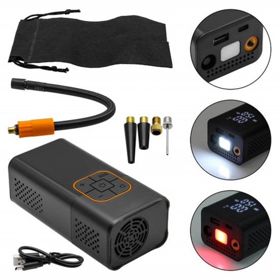 Επαναφορτιζόμενη Τρόμπα Αυτοκινήτου 150PSI 50W 7.4V 3 σε 1 με Ψηφιακή Οθόνη, Power Bank και Φακό W17145-9 Επαναφορτιζόμενη Τρόμπα Αυτοκινήτου 150PSI 50W 7.4V 3 σε 1 με Ψηφιακή Οθόνη, Power Bank και Φακό W17145-9