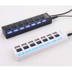 USB Hub 2.0 Hi-Speed 7 Θέσεων με διακόπτες ON/OFF ΟΕΜ