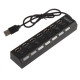 USB Hub 2.0 Hi-Speed 7 Θέσεων με διακόπτες ON/OFF ΟΕΜ