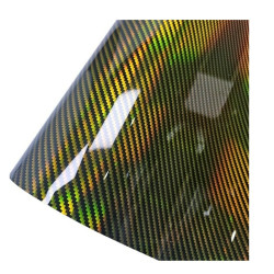 Επιμεταλλωμένη μεμβράνη από ανθρακονήματα 50*100cm με θερμοσυρρίκνωση W17911Y μαύρο χρυσό