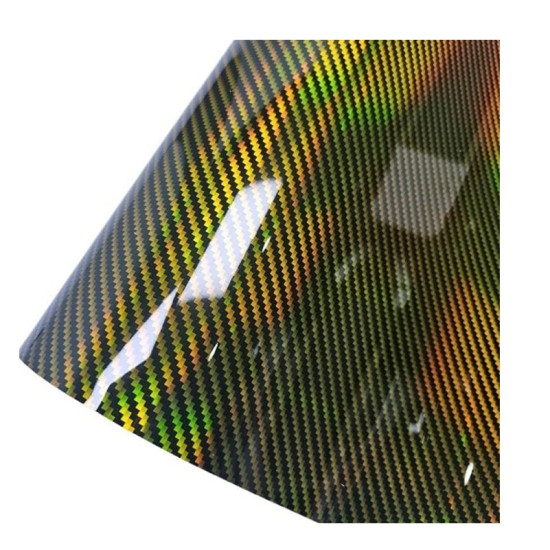 Επιμεταλλωμένη μεμβράνη από ανθρακονήματα 50*100cm με θερμοσυρρίκνωση W17911Y μαύρο χρυσό