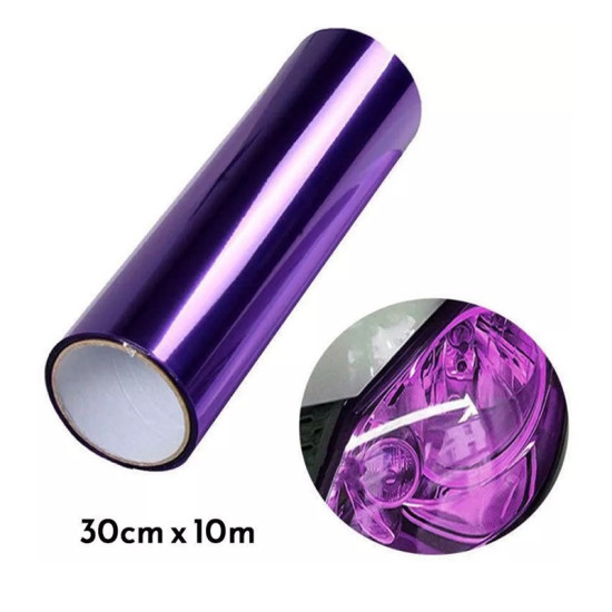 Προστατευτική μεμβράνη προβολέων αυτοκινήτου 30cm*10m W15492-PP Μωβ