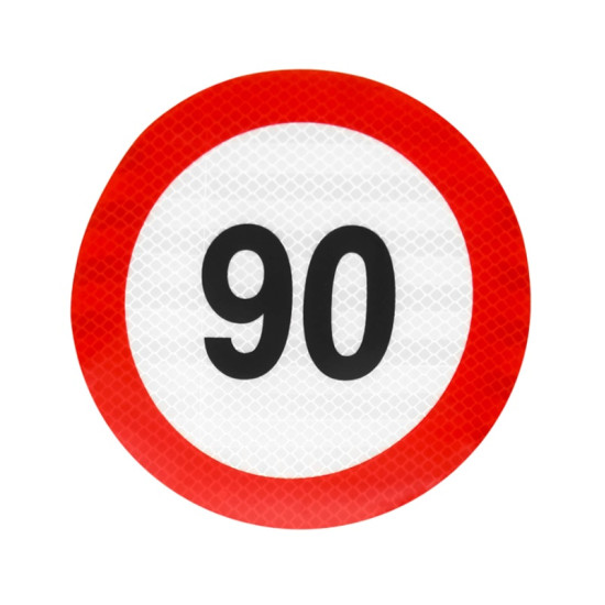 Ανακλαστική Αυτοκόλλητη Πινακίδα 3Μ 16x16cm Όριο Ταχύτητας 90χλμ W17126-4-4 