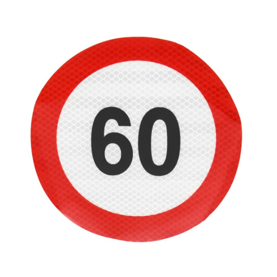 Ανακλαστική Αυτοκόλλητη Πινακίδα 3Μ 16x16cm Όριο Ταχύτητας 60χλμ W17126-1-4