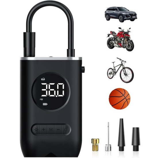 Φορητή Αντλία Αέρα Αυτοκινήτου 4000mAh 150PSI με οθόνη LCD CZK-3668