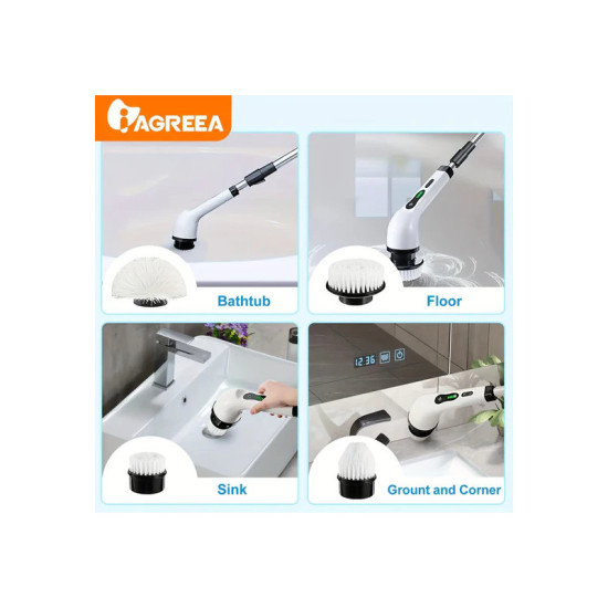 Πολυλειτουργική Πτυσσόμενη ηλεκτρική βούρτσα καθαρισμού 9 σε 1 25W 