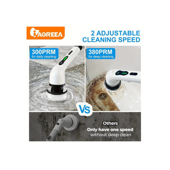 Πολυλειτουργική Πτυσσόμενη ηλεκτρική βούρτσα καθαρισμού 9 σε 1 25W 