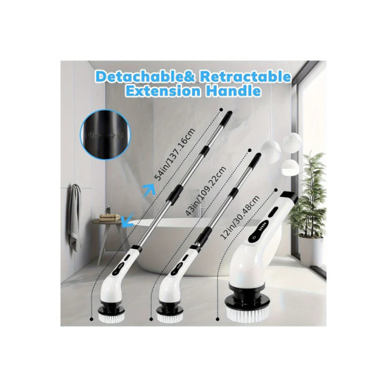 Πολυλειτουργική Πτυσσόμενη ηλεκτρική βούρτσα καθαρισμού 9 σε 1 25W 