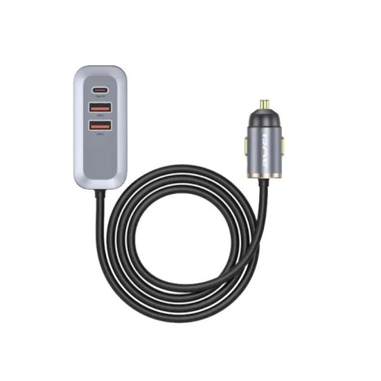 AWEI – C-835 Φορτιστής Αυτοκινήτου Γρήγορης Φόρτισης με Θύρες: 2xUSB μαζί με Καλώδιο Type-C