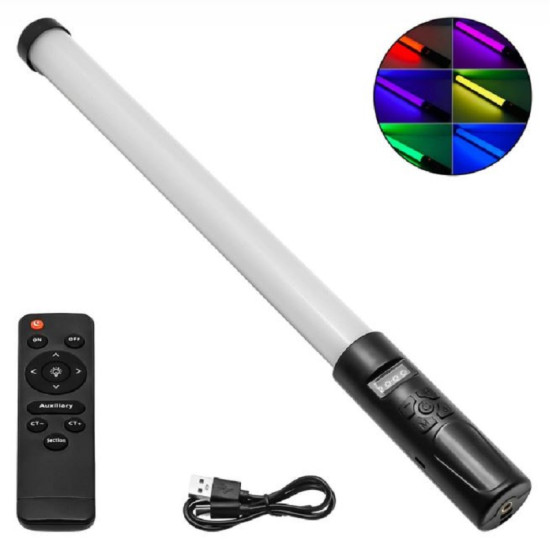 Επαναφορτιζόμενο Φωτιστικό RGB Light Stick 50cm Με Τηλεχειριστήριο Και Πολλαπλά Εφέ Φωτισμού B02