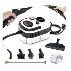 Φορητός Ατμοκαθαριστής Χειρός με Κοντάρι Υψηλή πίεση 2500W – Λευκό