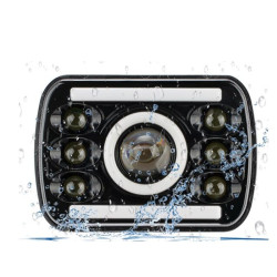 Ορθογώνιος Αδιάβροχος Προβολέας Αυτοκινήτου LED 12 / 24V 19cm με Λευκό Φωτισμό 1τμχ 