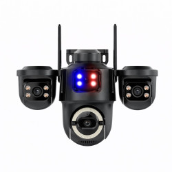 AI Κάμερα Ασφαλείας 4 Φακών 360° IP66 με Human Tracking