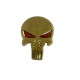 Αυτοκόλλητο μεταλλικό “Punisher” 5.8cm x 4.8cm Χρυσό – ΟΕΜ