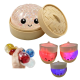 Squishy dumpling αντιστρές αφρώδες πολύχρωμο με φως που αναβοσβήνει 10cm σε διάφορα χρώματα 1τμχ