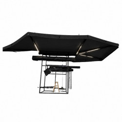 Πλαϊνή Τέντα Σκίασης Αυτοκινήτου 270° 2μ*2μ με LED Φωτισμό CXZ005 Χακί