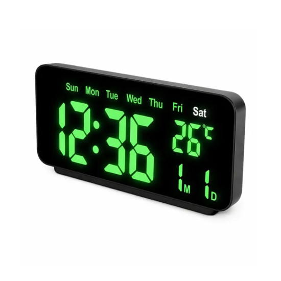 Ψηφιακό επιτραπέζιο ρολόι VST-912Y-6 με αισθητήρα θερμοκρασίας και υγρασίας, πράσινη οθόνη LED Ψηφιακό επιτραπέζιο ρολόι VST-912Y-6 με αισθητήρα θερμοκρασίας και υγρασίας, πράσινη οθόνη LED
