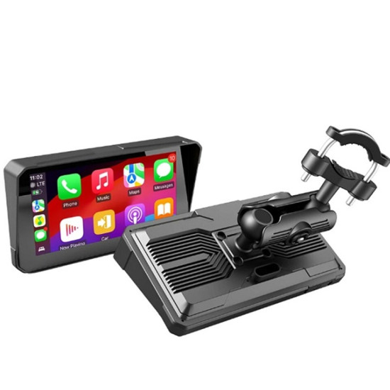 Έξυπνη Οθόνη Μοτοσυκλέτας 6″ Με Wireless CarPlay Android Auto DVR