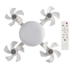 Ανεμιστήρας Οροφής Με LED Φωτισμό 60W E27 Και Τηλεχειριστήριο RZ-220