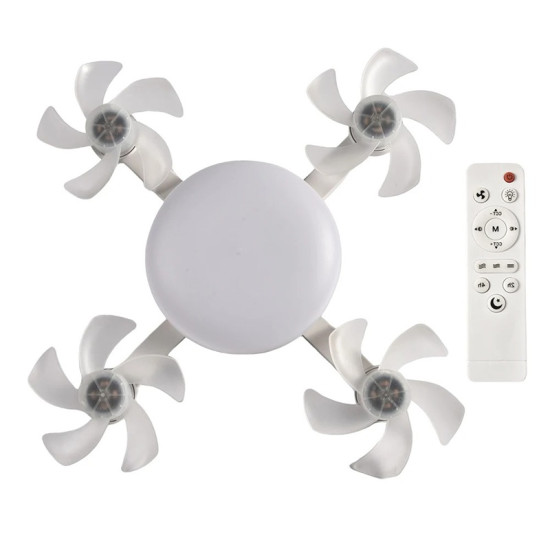 Ανεμιστήρας Οροφής Με LED Φωτισμό 60W E27 Και Τηλεχειριστήριο RZ-220